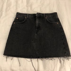 Black jean skirt
